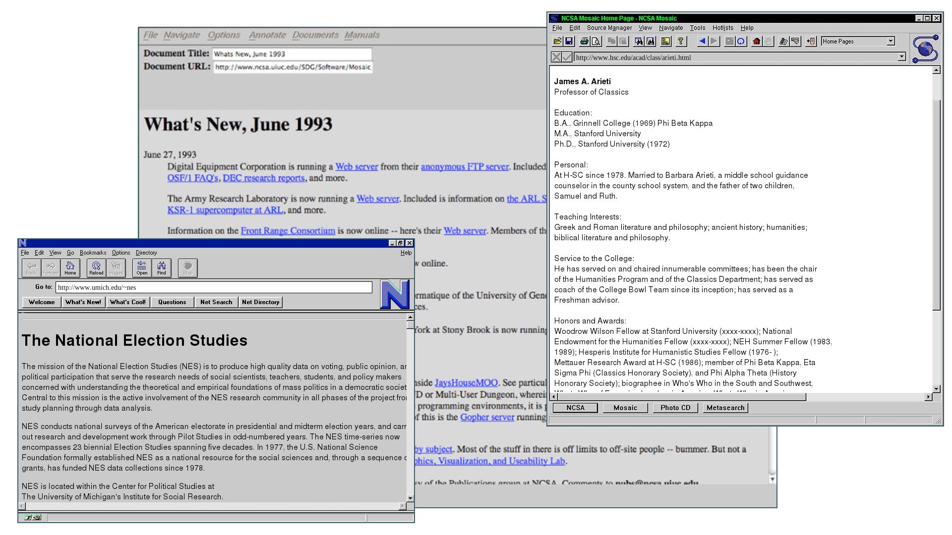 old webpages with lots of text